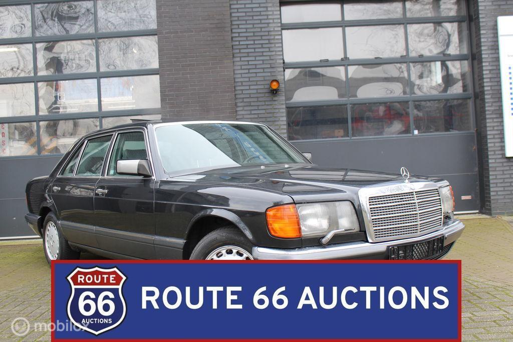 Mercedes-Benz 500 SEL | 1981 | Route 66 Auctions, Auto's, Zwart, Mercedes-Benz, Bedrijf, Handgeschakeld