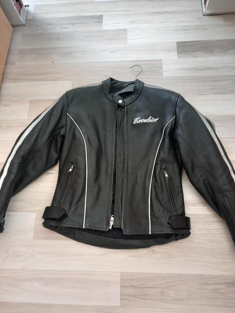 Blouson moto en cuir avec protection, Femmes, Manteau | cuir, Neuf, sans ticket, Excelsior