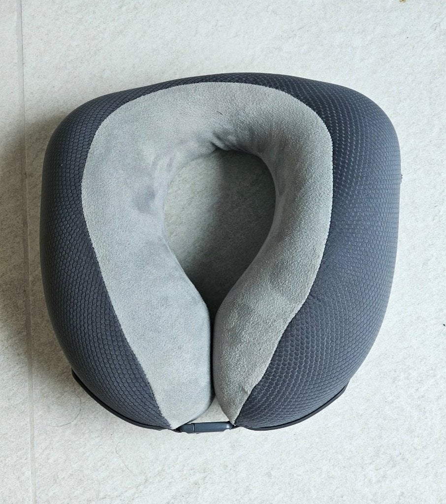Oreiller de voyage ergonomique gris, Neuf, Oreiller, Mousse, Gris