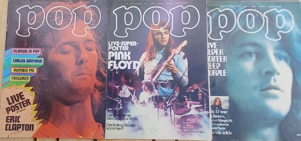 3x POP (D)/1973/Deep Purple/Pink Floyd/Santana/Eric Clapton/, Verzamelen, Ophalen of Verzenden, Tijdschrift