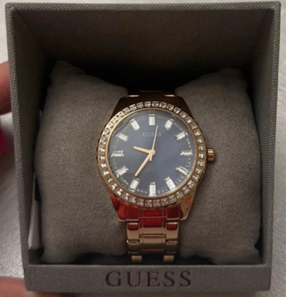 Guess horloge, Handtassen en Accessoires, Staal, Staal, Guess, Ophalen of Verzenden