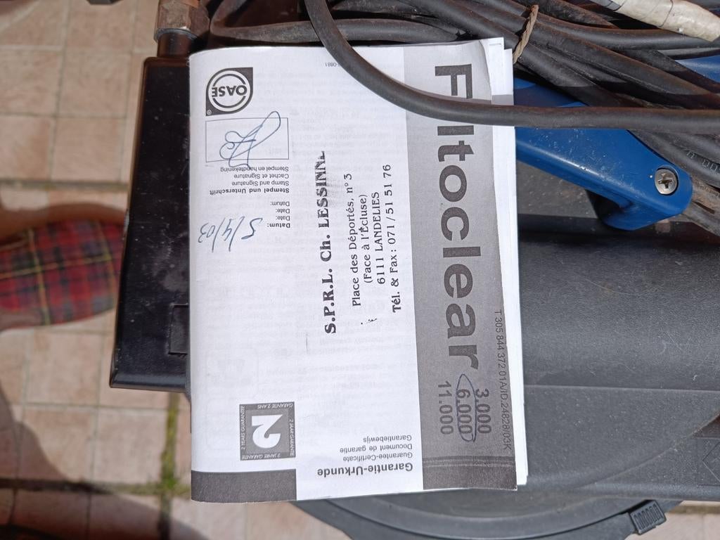 Filtoclear, Enlèvement, Utilisé, Filtre