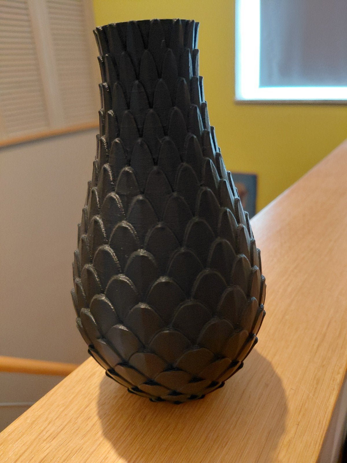 Vase noir déco., Ophalen, Nieuw, 3D-geprint, Zwart