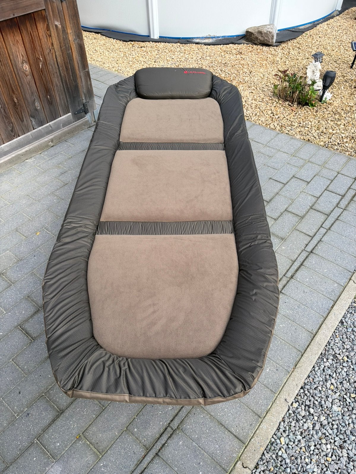 Ultimate Luxe Karperbedchair Dik Gevoerd Zeer Nette Staat, Sports nautiques & Bateaux, Enlèvement, Neuf, Ensemble complet