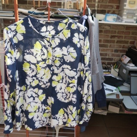 Blouse print blauw geel wit Brax mt 40, Maat 38/40 (M), Nieuw, Ophalen of Verzenden, Brax