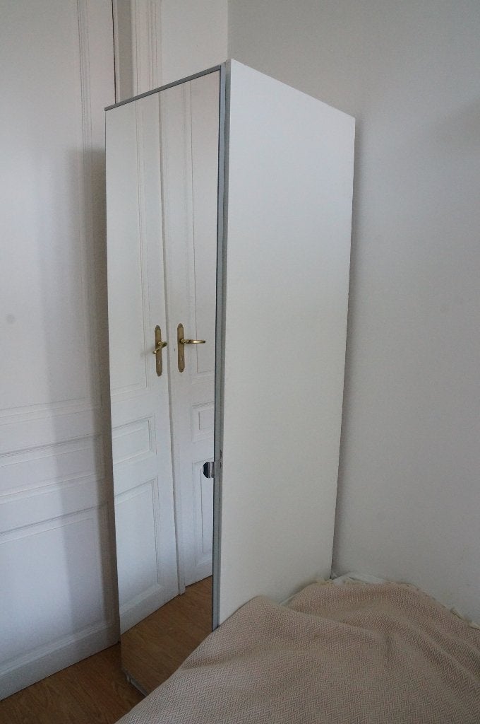 [À DONNER] Armoire IKEA PAX/ÅHEIM blanc/miroir, Enlèvement, Utilisé, Moderne