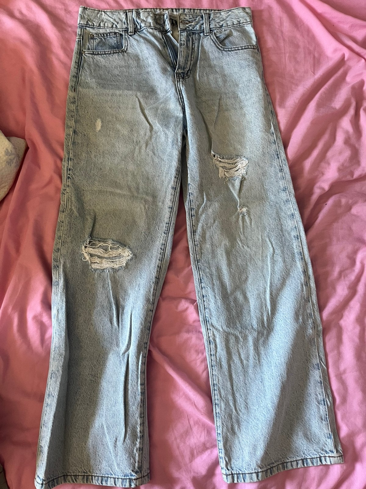 Ripped baggy jeans, Kleding | Heren, Ophalen of Verzenden, Nieuw, Blauw, W40 - W42 (confectie 56/58)