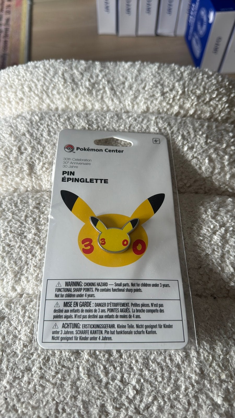 Épinglette Pokemon 30e, Enlèvement, Comme neuf