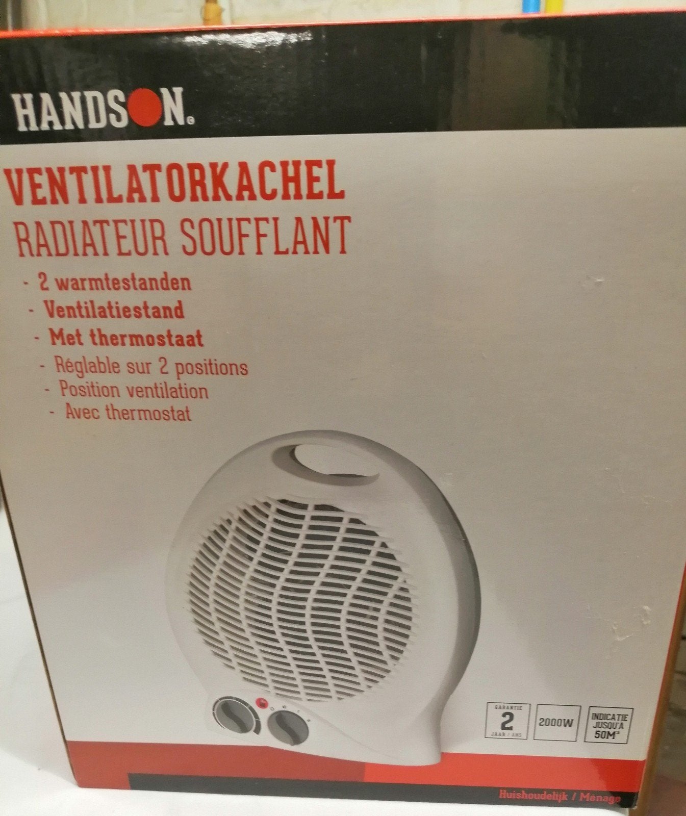 Radiateur soufflant Handson, 2000 W, en parfait état, Enlèvement, Neuf