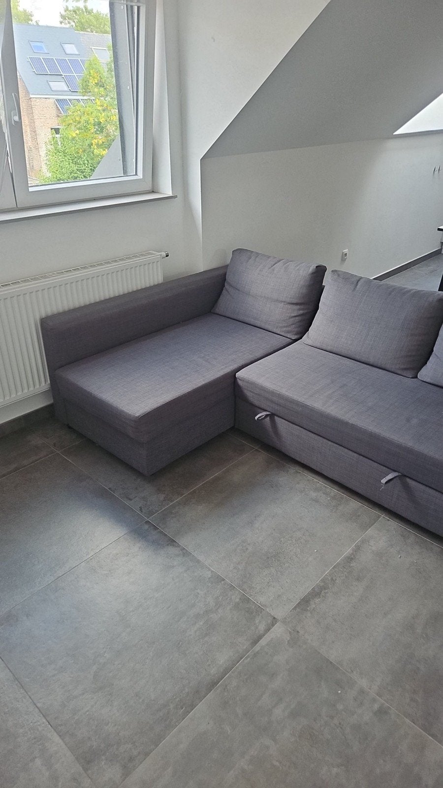 canape lit convertible 2m20 sur 1m40, Enlèvement, Utilisé, Tissus
