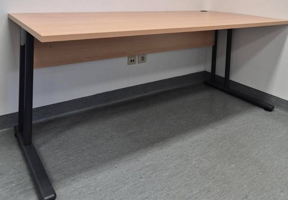 Bureau + ladekast op wieltjes (zie foto 2), Maison & Meubles, Bureaux, 120 cm, Comme neuf, Enlèvement, Avec roues