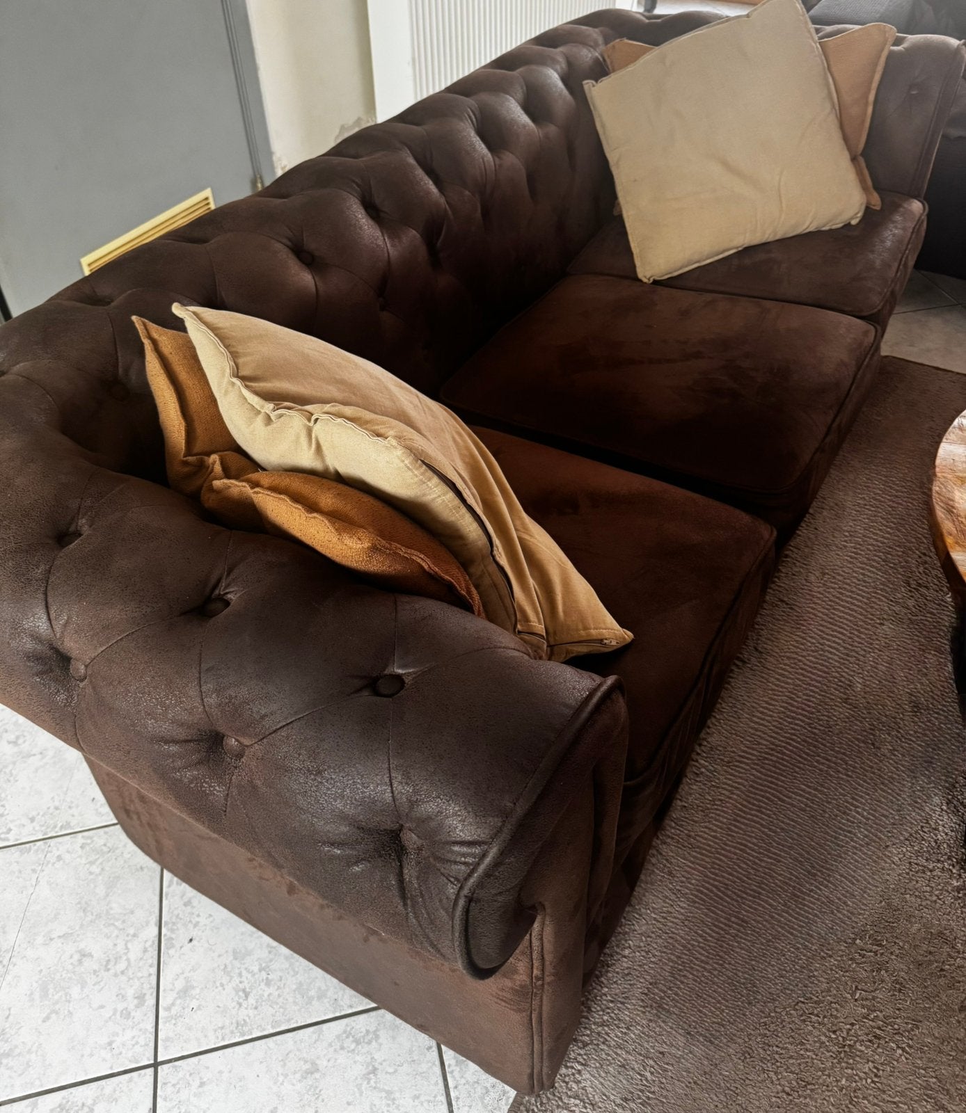 Chesterfield 3zits zetel, Ophalen, Zo goed als nieuw