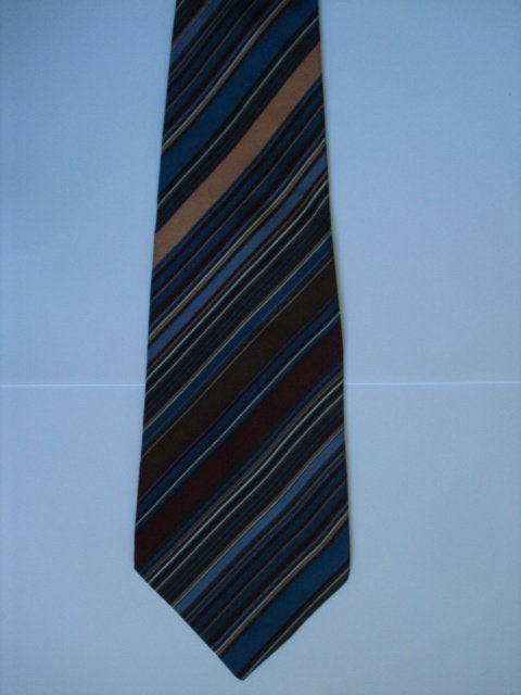 Yves Saint Laurent Paris Das zijde Cravate soie multicolor, Bruin, Verzenden, YSL, Met patroon
