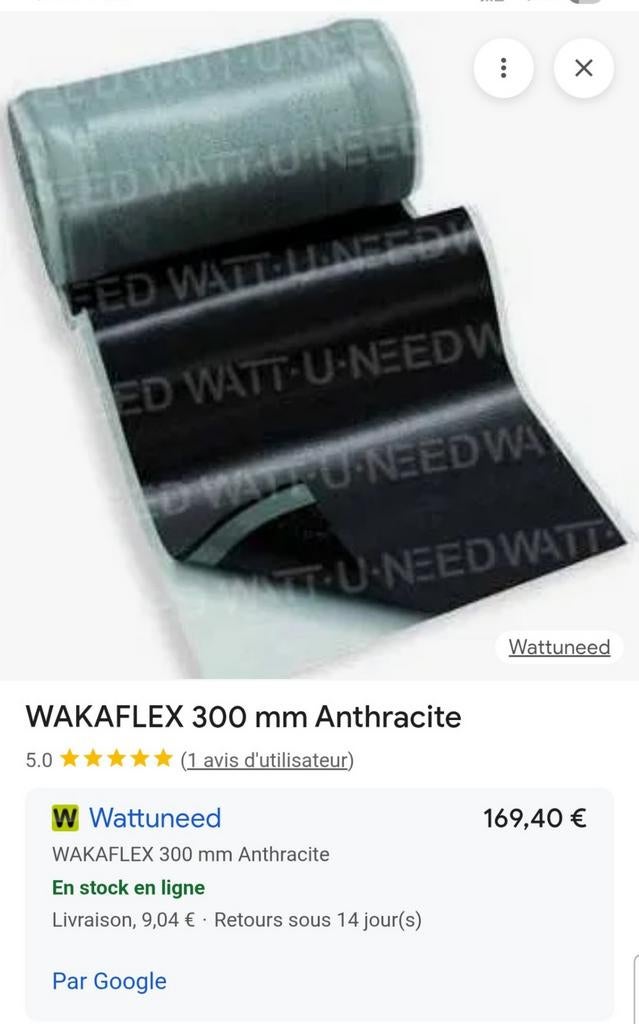 Kleverig lood voor dakafwerking. (antraciet). 60eur, Ophalen