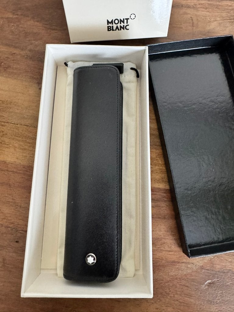 Montblanc Meisterstück, Etui Voor 1 Pen Met Rits (Nieuw), Verzamelen, Pennenverzamelingen, Nieuw, Overige typen, Mont Blanc, Met doosje