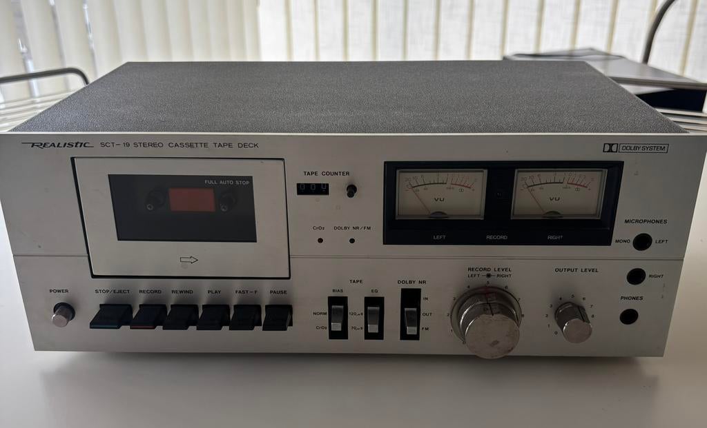 Lecteur cassette rétro avec vumètres analogiques, TV, Hi-fi & Vidéo, Decks cassettes, Enlèvement