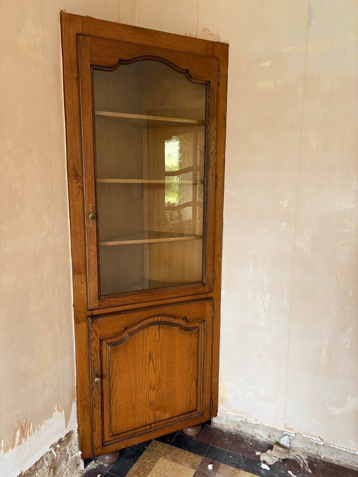Hoekkast, Huis en Inrichting, Ophalen, 200 cm of meer, 50 tot 100 cm, Glas