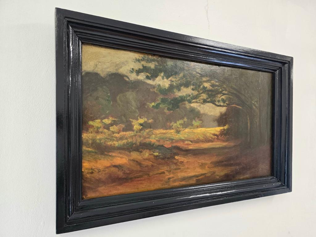 GROOT LANGWERPIG SCHILDERIJ GESIGNEERD GdE- Landschap, Antiek en Kunst, Ophalen
