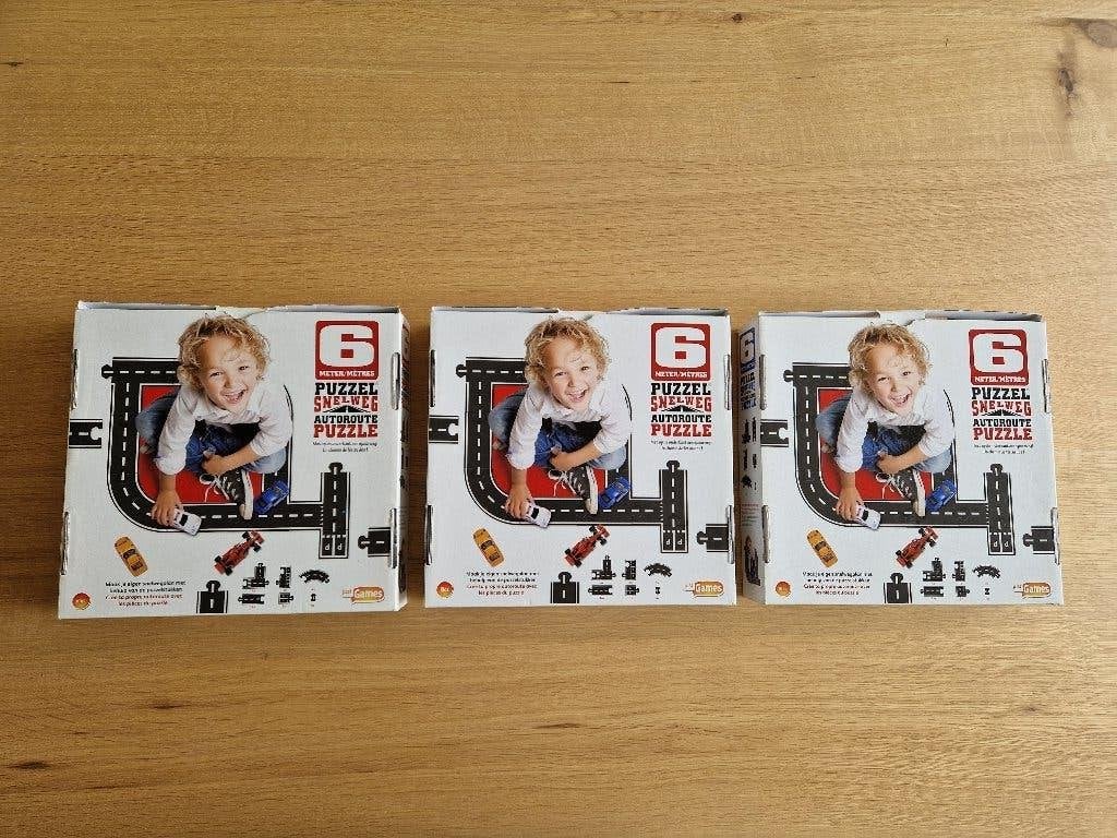 3 puzzels snelweg spoorweg 18 meter, Ophalen, Zo goed als nieuw