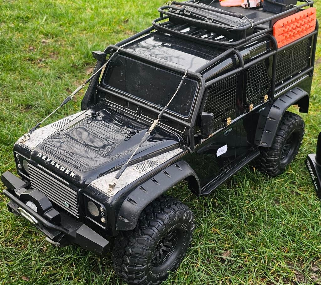 Traxxas TRX-4 Defender crawler avec accessoires scale, Échelle 1:10, Enlèvement ou Envoi, Voiture off road, Utilisé