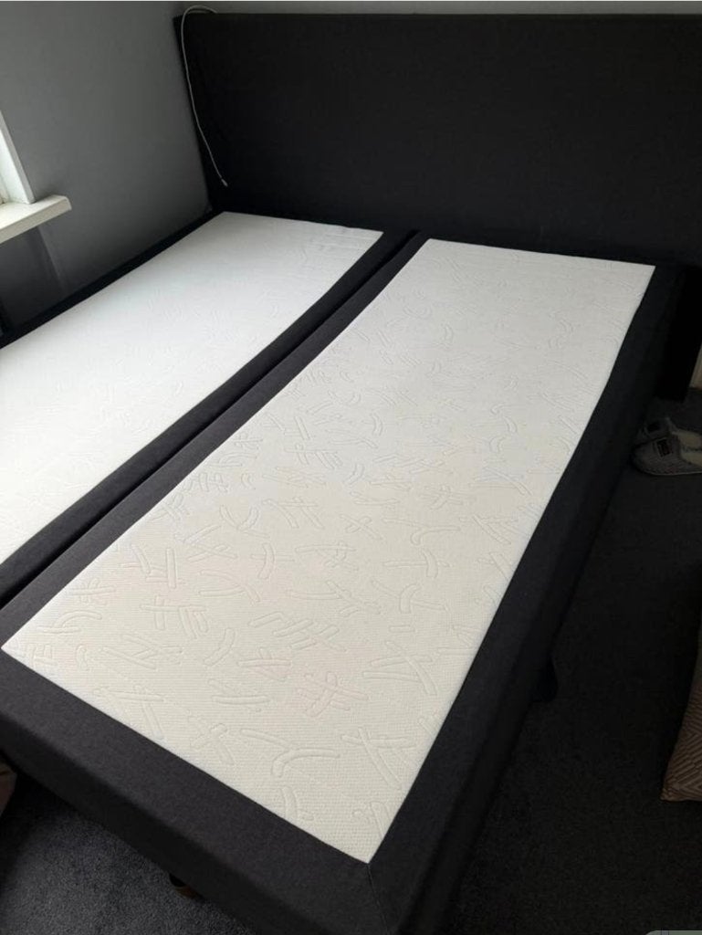 Bezorging is mogelijk 180x200 inzgs complete boxspring bed, Tweepersoons, Ophalen of Verzenden, Zo goed als nieuw, 180 cm