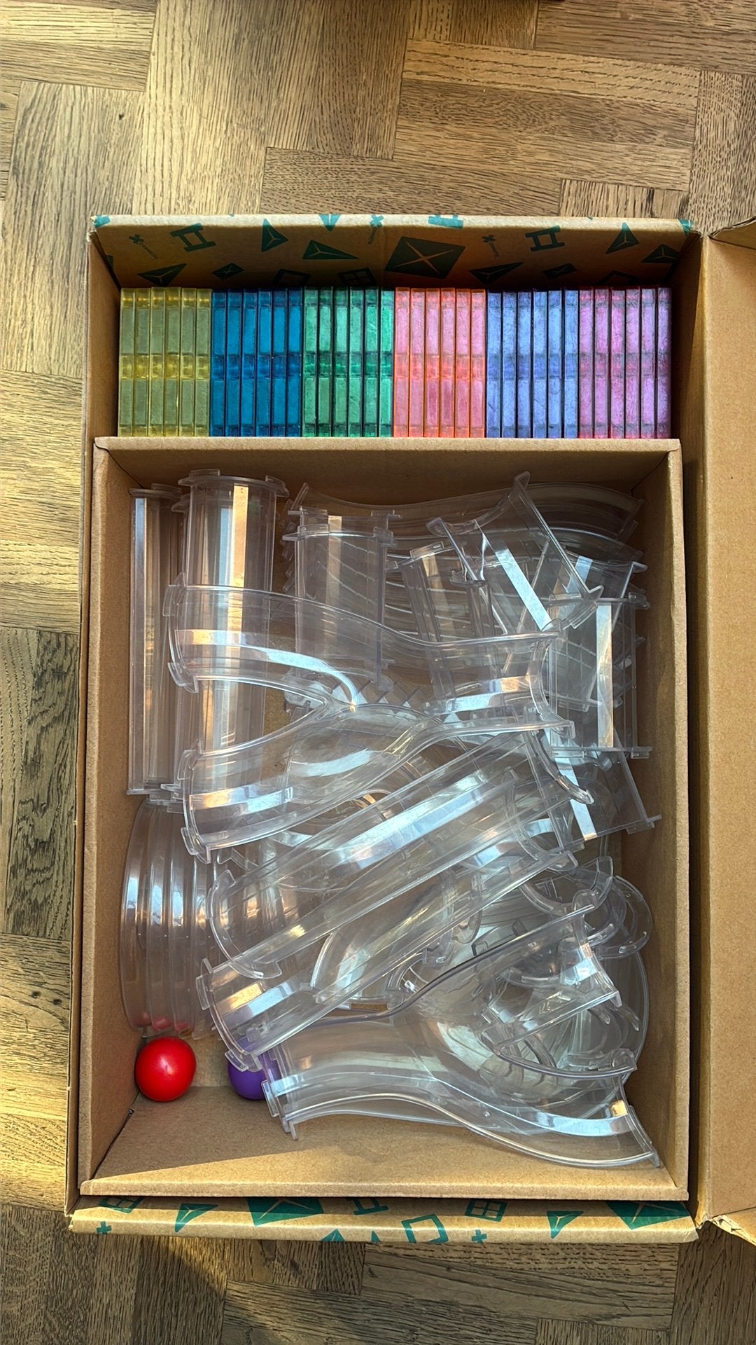 Connetix rainbow ball run set, Ophalen of Verzenden, Gebruikt