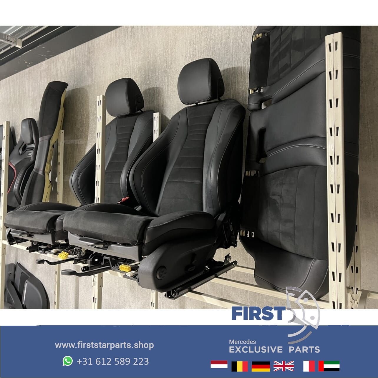 W213 AMG STOELEN LEER / ALCANTARA E43 E53 BEKLEDING SET Merc, Gebruikt, -, Ophalen of Verzenden, -