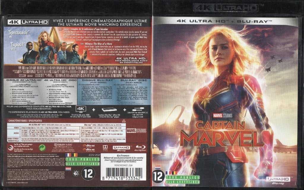 captain marvel (4K ultra hd + blu-ray) nieuw, Enlèvement ou Envoi, Comme neuf, Science-Fiction et Fantasy