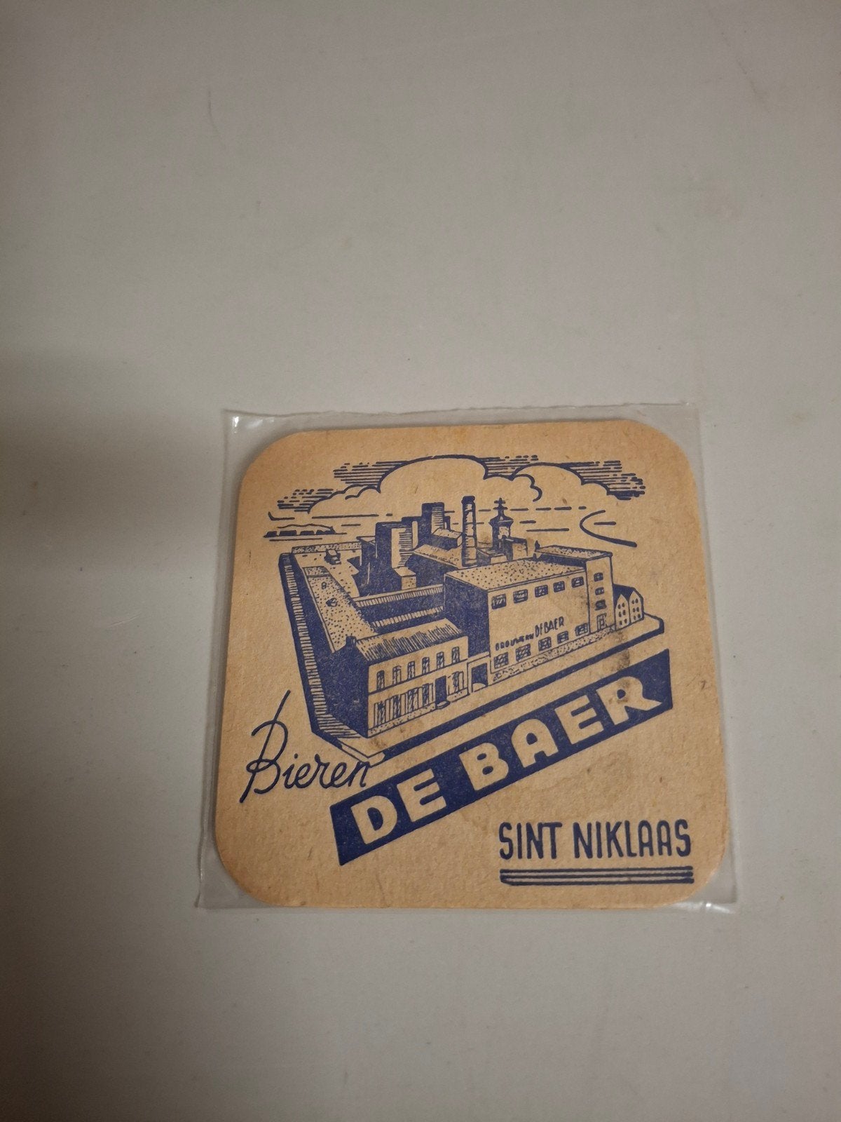 Oud bierviltje de baer sint niklaas, Ophalen of Verzenden