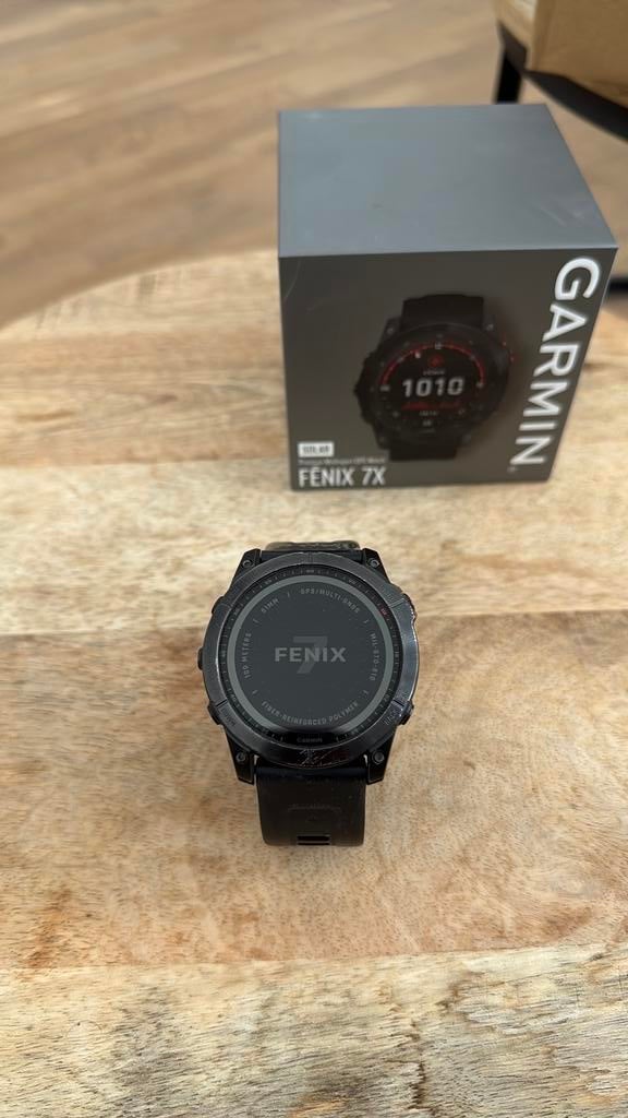Garmin FENIX 7X Solar, Handtassen en Accessoires, Sporthorloges, Ophalen, Zo goed als nieuw