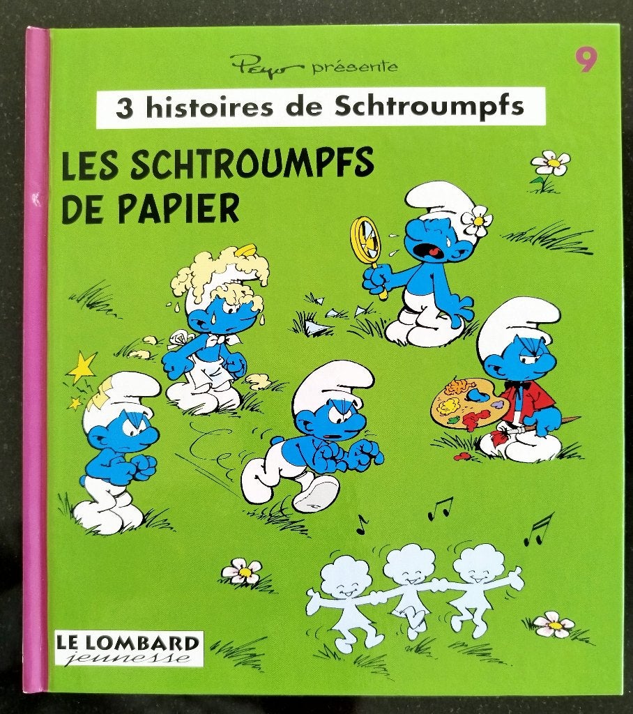 3 histoires de Schtroumpfs tome 9 Les Schtroumpfs de papier, Collections, Enlèvement, Comme neuf, Bande dessinée