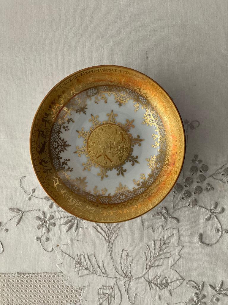 D W Porzellan Karlsbad - bordje, Enlèvement, Comme neuf, Porcelaine, Assiette ou Plat