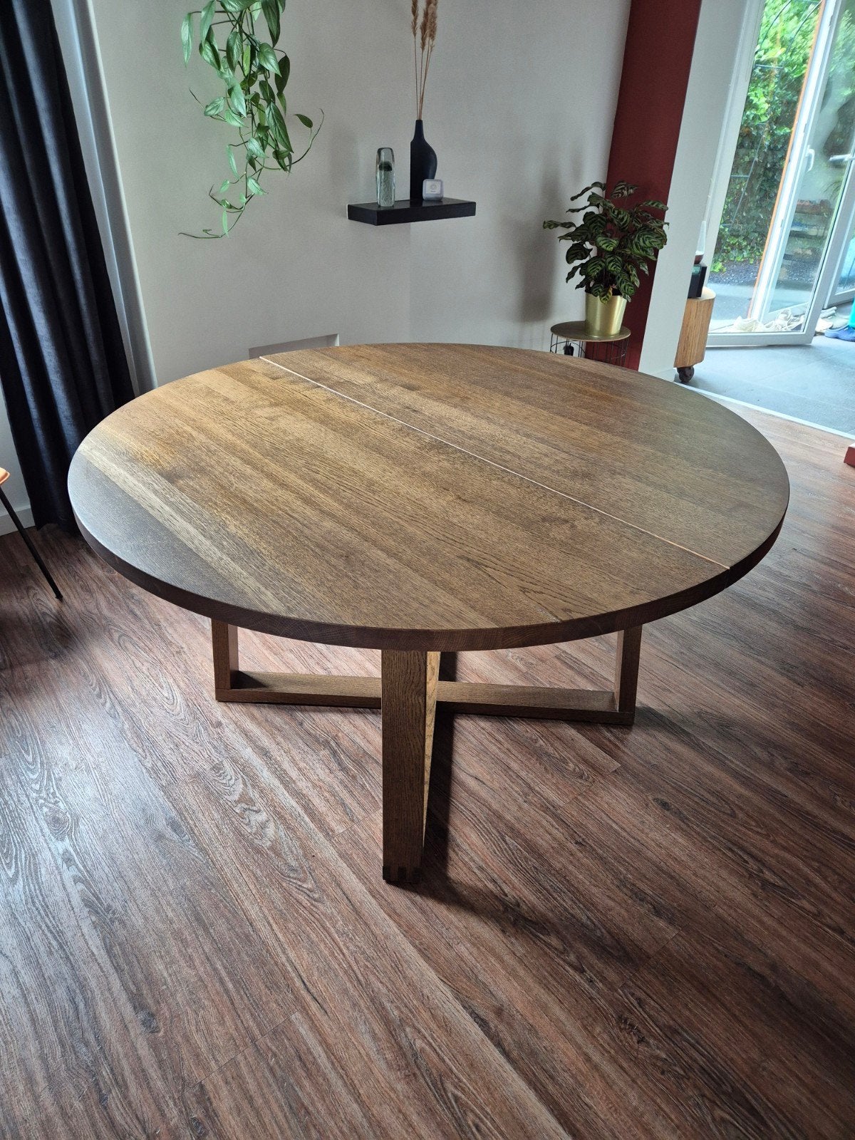 ikea eettafel, Maison & Meubles, Quatre personnes, 150 à 200 cm, Rond, Comme neuf