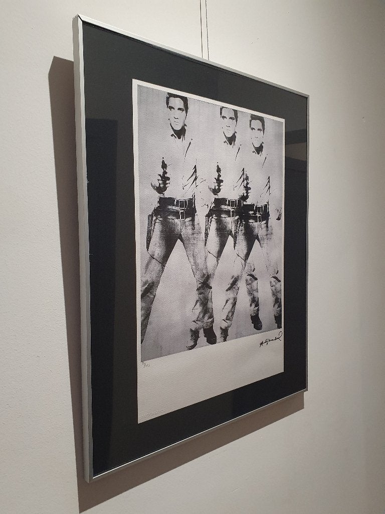 Triple Elvis Presley - Andy Warhol, Genummerd, Ophalen of Verzenden, Portret en Figuren, Overige techniek