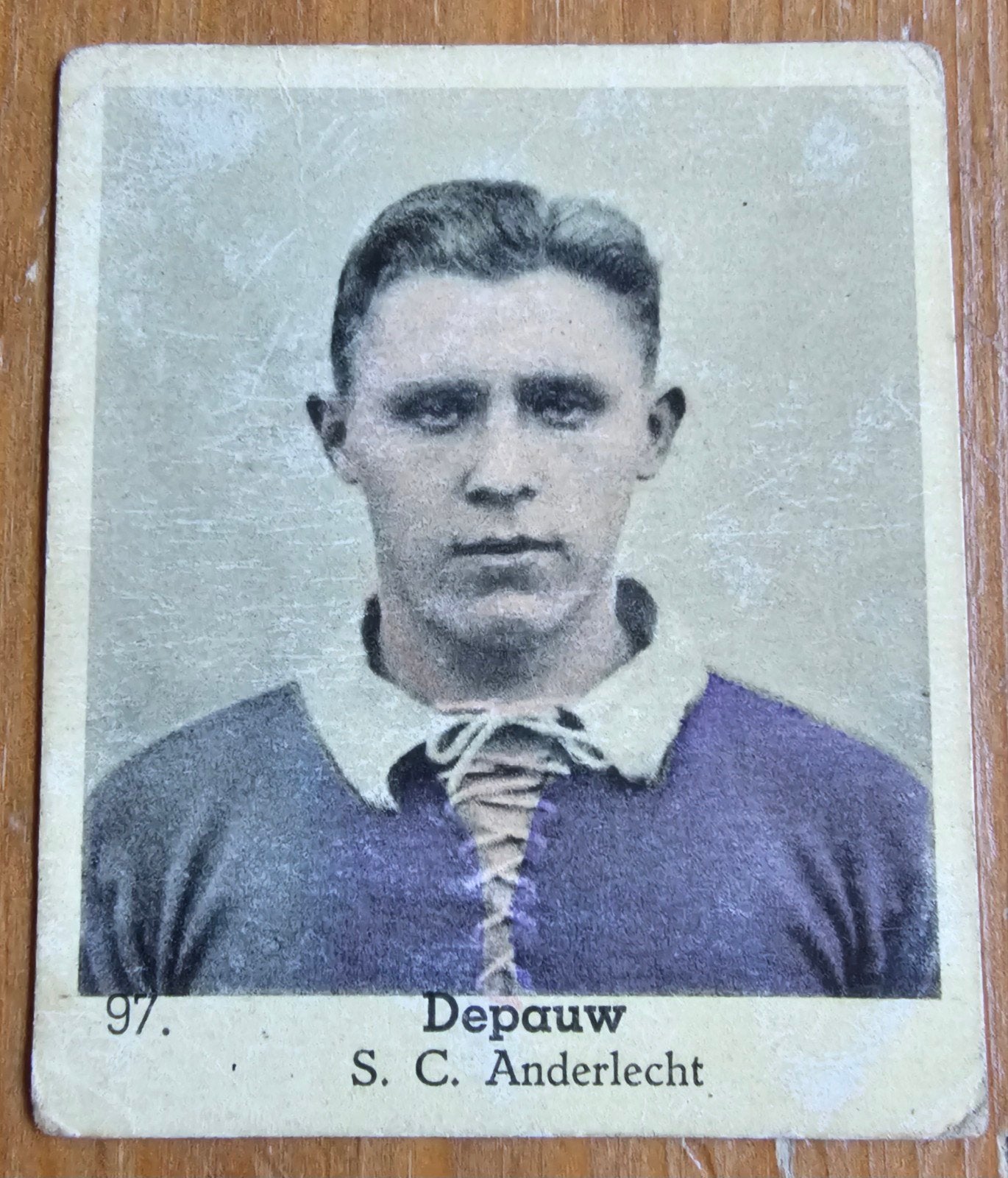 Lecocq Depauw (pré panini) Anderlecht Chrome Football 1937, Enlèvement ou Envoi, Comme neuf, Image