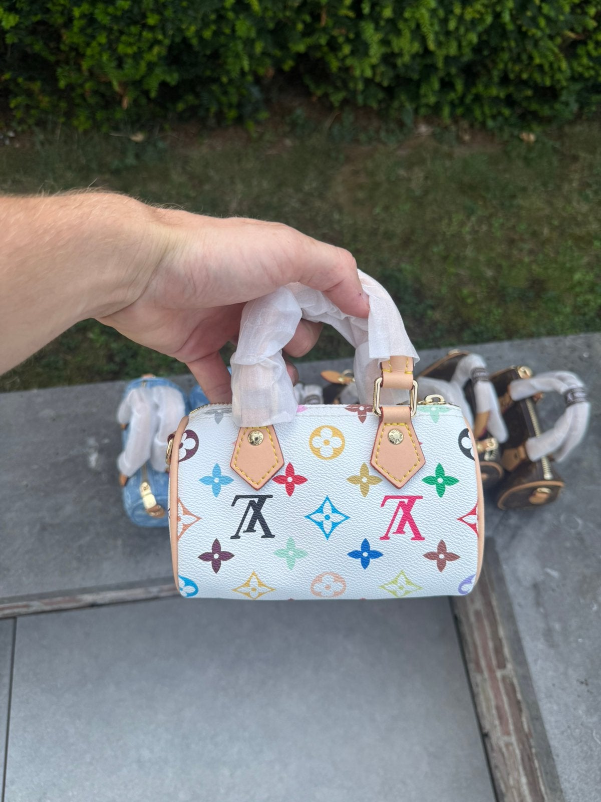 Mini Speedy wit multicolor, Ophalen of Verzenden, Nieuw, Wit, Handtas