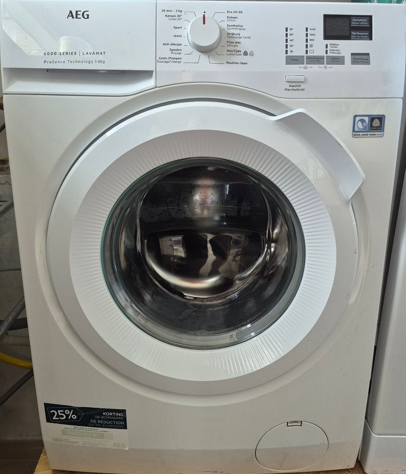 AEG wasmachine 8 KG, Ophalen