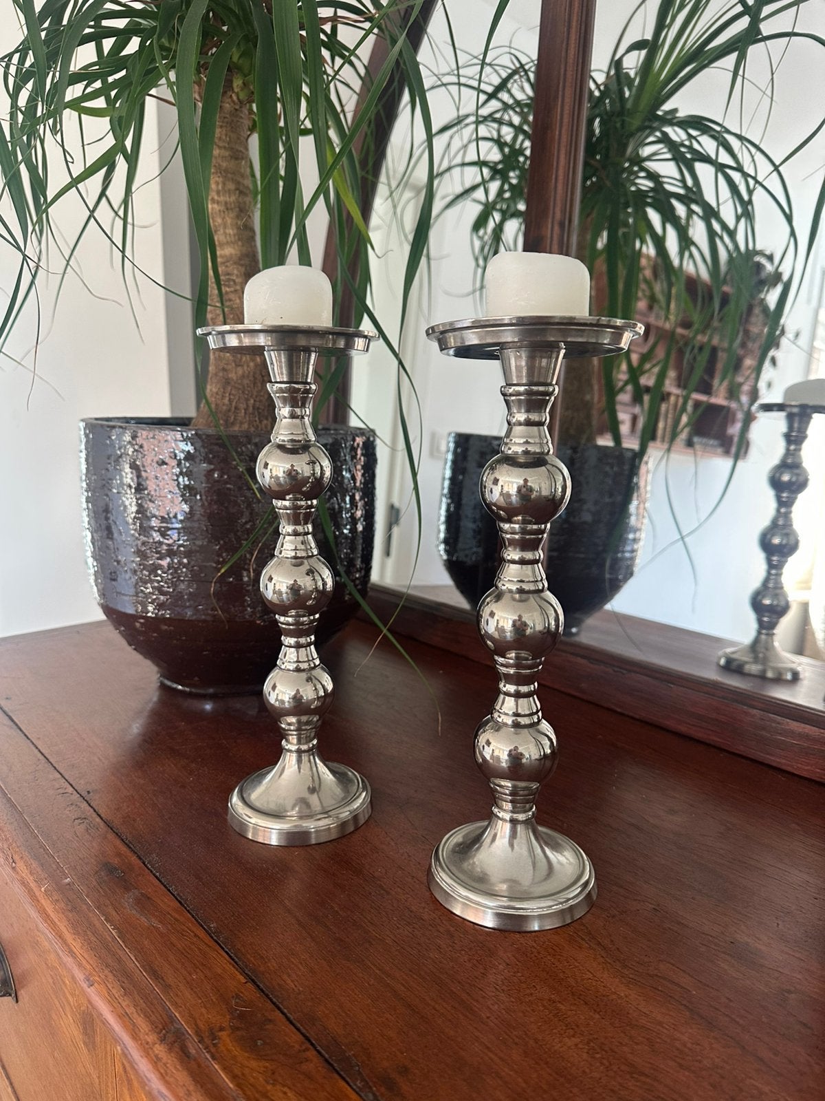Set de chandeliers en argent, Antiquités & Art, Enlèvement ou Envoi, Autres matériaux