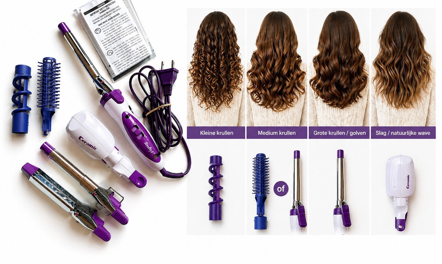 Kit multistyler BaByliss - fer à friser avec accessoires, Envoi, Comme neuf, Soin des cheveux