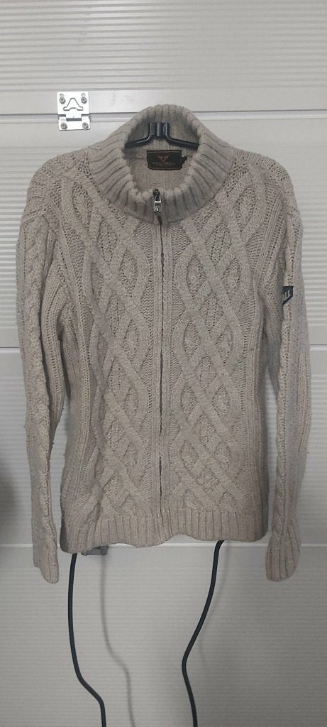 Pall Mall gebreide vest met rits - zo goed als nieuw, Ophalen, Maat 52/54 (L), Beige, Pall Mall