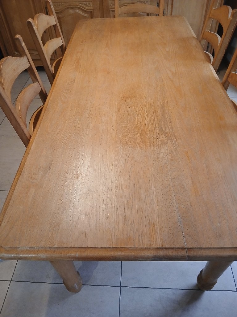 Table et chaise salle à manger, Maison & Meubles, 150 à 200 cm, Enlèvement, Utilisé, Chêne