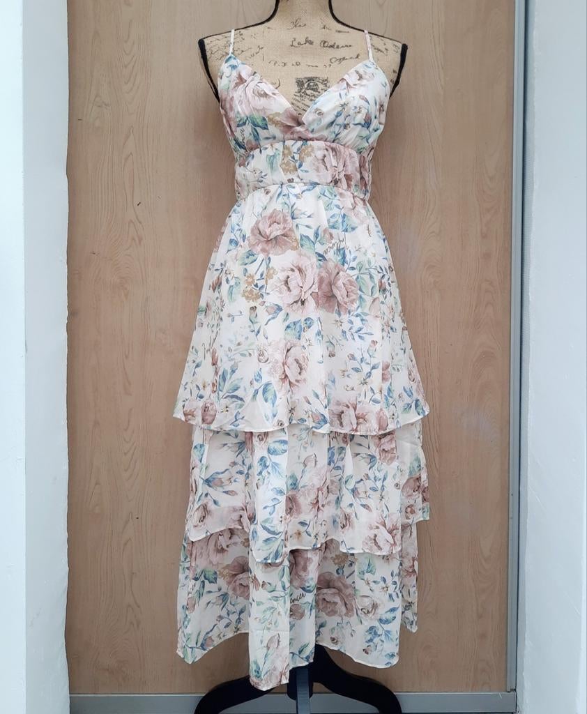 Robe fleurie neuve T34 - Influencer, Enlèvement, Neuf, Taille 34 (XS) ou plus petite