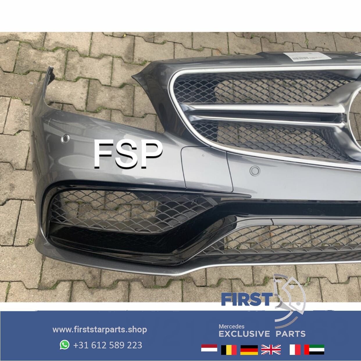W218 CLS 63 AMG VOORBUMPER COMPLEET CLS63 2014-2018 GRIJS OR, Utilisé, -, Avant, -