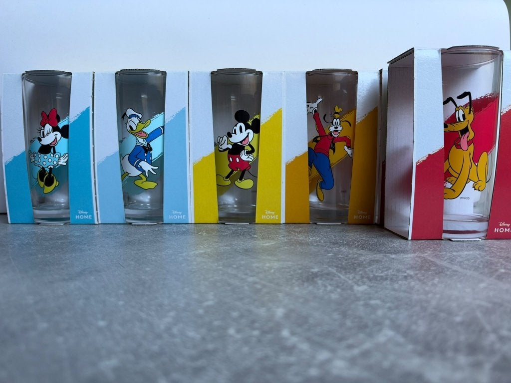 Complete set Disney HOME drinkglazen - Nieuw in doos, Verzamelen, Ophalen, Nieuw, Waterglas