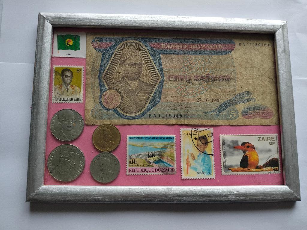 postzegels, munten , Zaire, Timbres & Monnaies, Monnaies | Afrique, Enlèvement ou Envoi, Afrique du Sud, Série