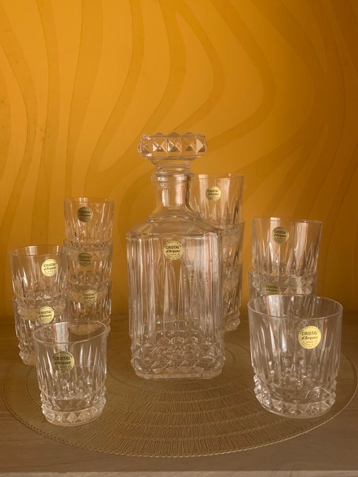 Cristal d'Arques whiskyset (karaf + glazen), Antiek en Kunst, Ophalen of Verzenden