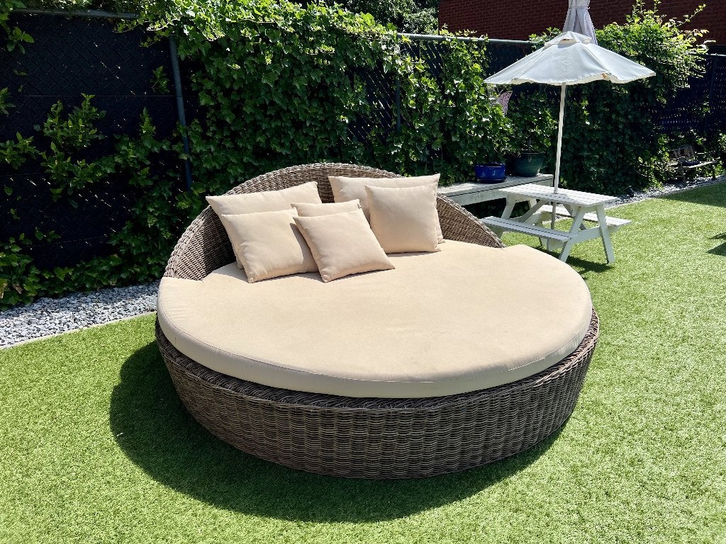 Ligbed Antibes XXL - Rotan Style, Tuin en Terras, Ophalen, Zo goed als nieuw, Rotan