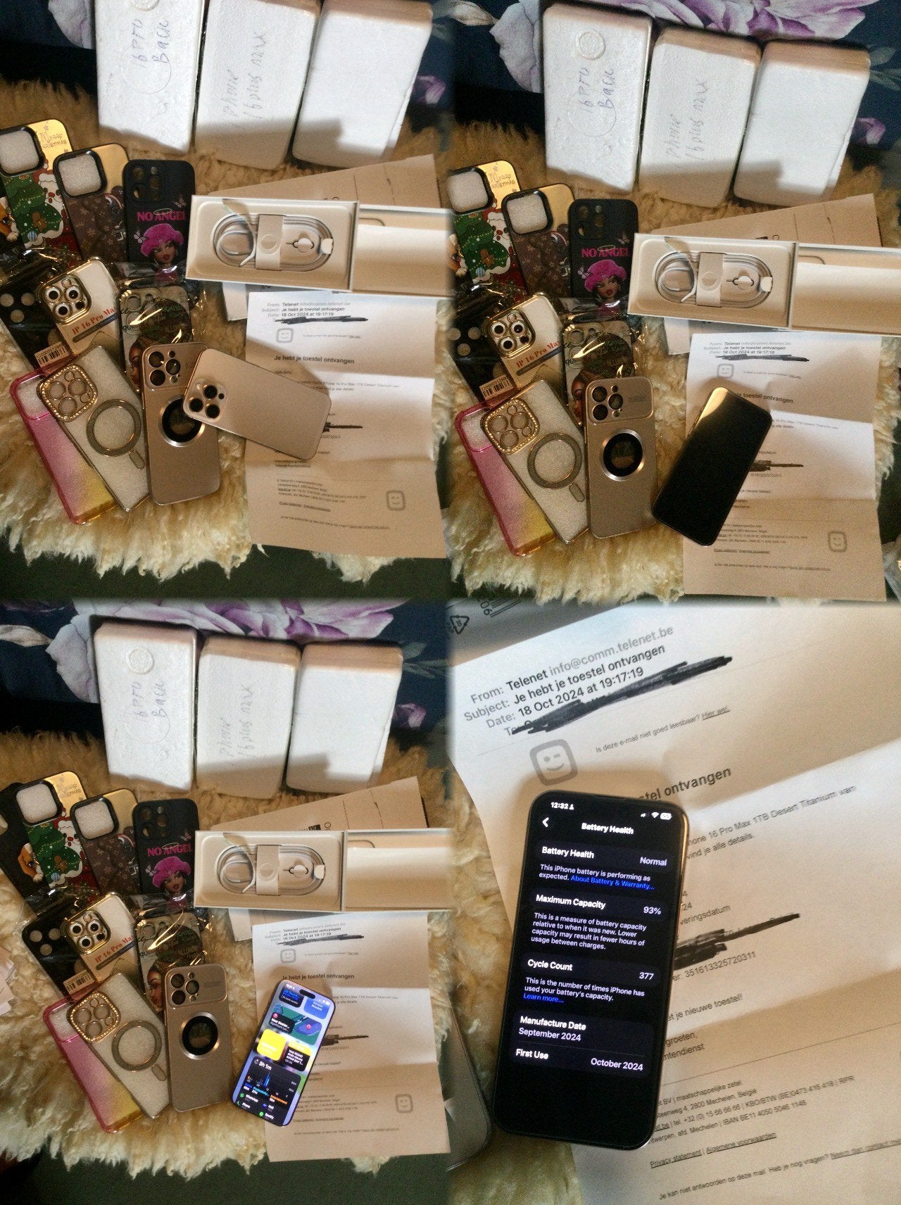 Iphone 16 Pro Max 1TB Titanium Goud, Telecommunicatie, Ophalen, Gebruikt, Zonder simlock, Zonder abonnement