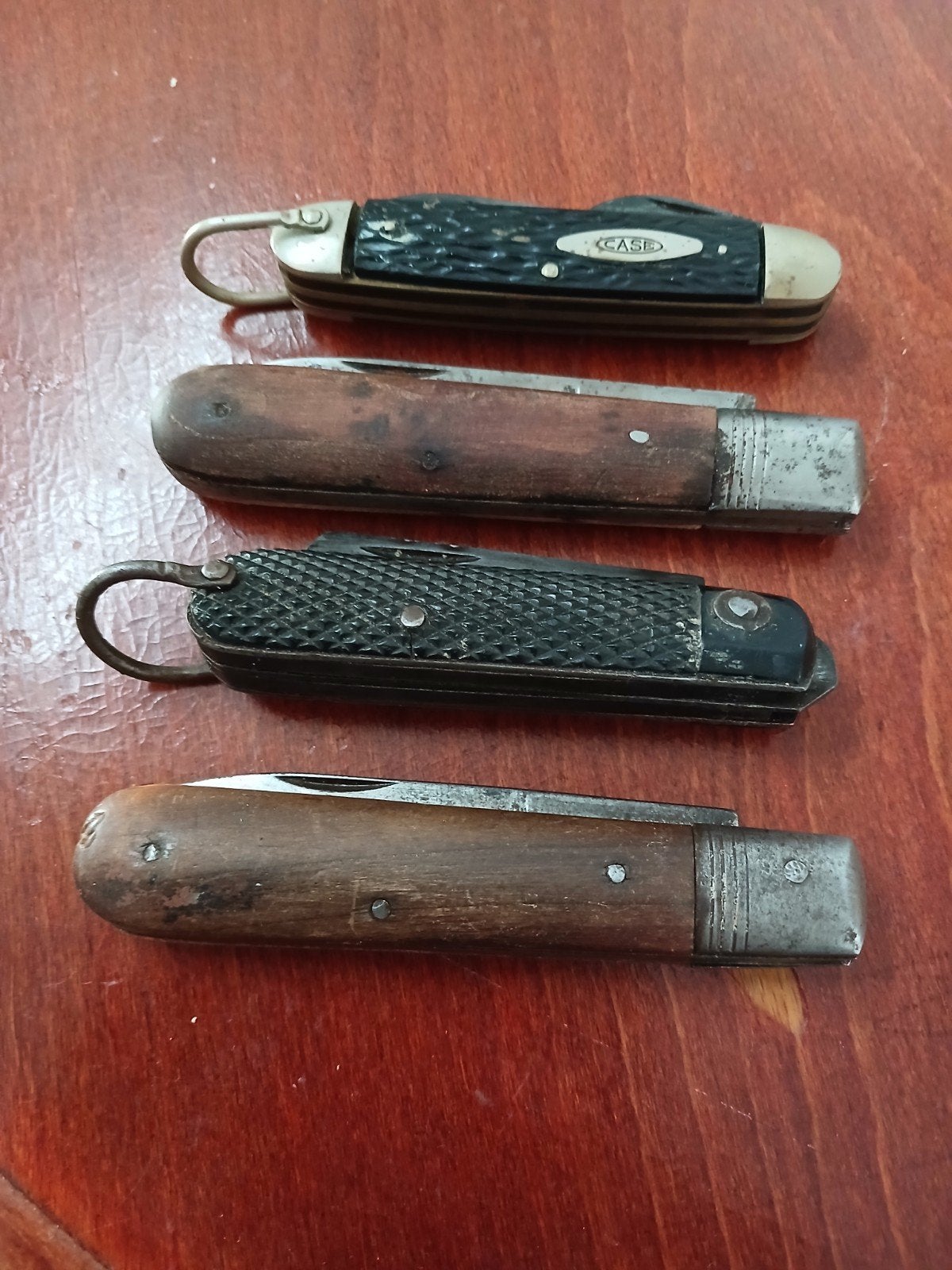 Lot van 4 vintage zakmessen, Caravans en Kamperen, Ophalen of Verzenden