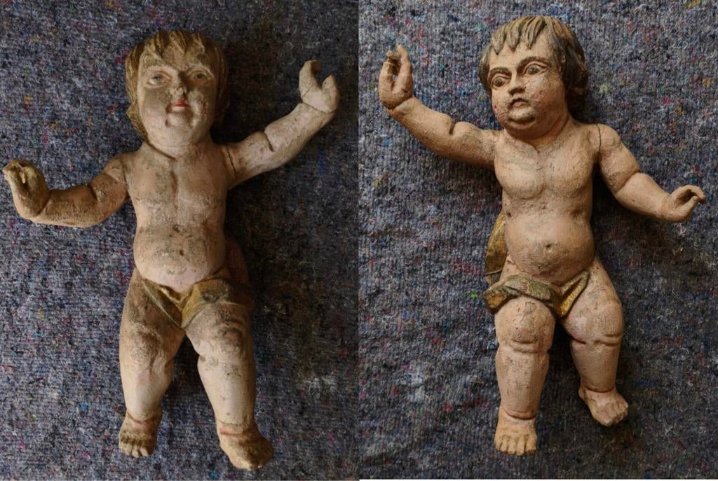 Set van oude houten peuters, Antiek en Kunst, Ophalen of Verzenden